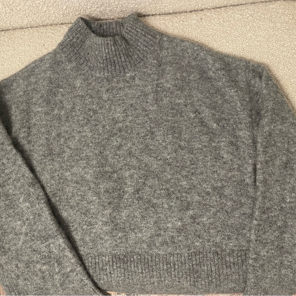 & Other Stories Heather Gray Turtleneck Sweater - Picture 5 of 6